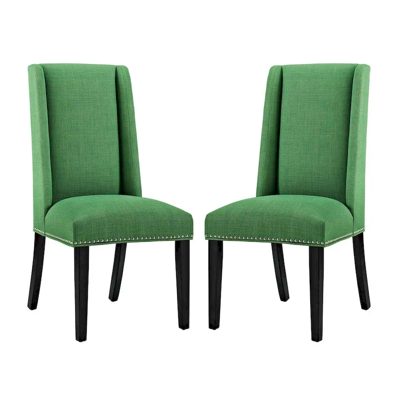 Fabric Upholstered Dining Chairs (Set of 2)