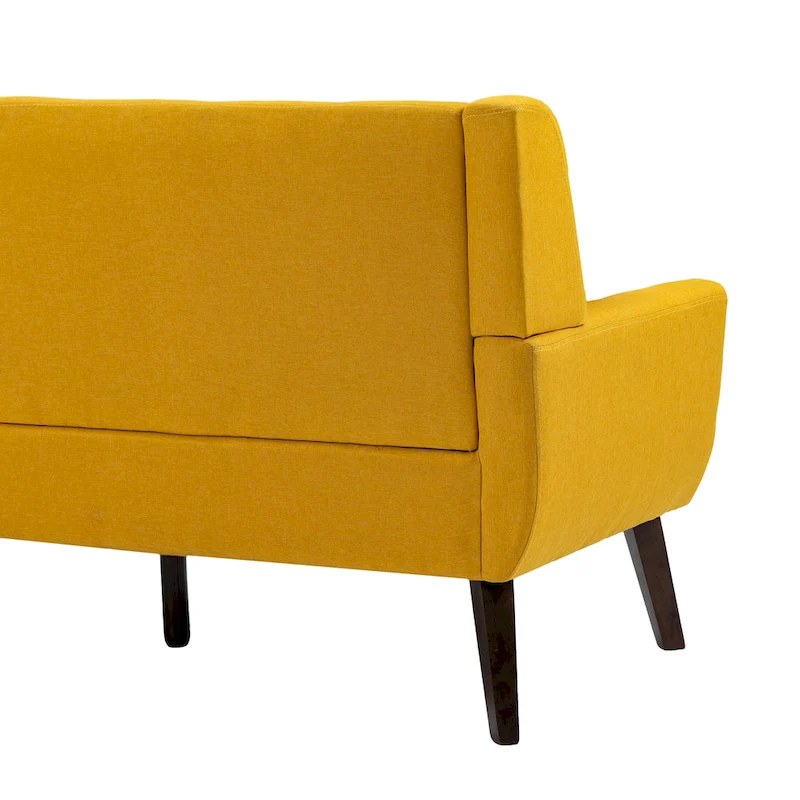 Linen Modern Tufted Loveseat Upholstered Sofa