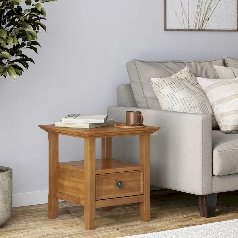 WYNDENHALL Halifax Solid Wood 19-inch Square End Table - 19 inch wide
