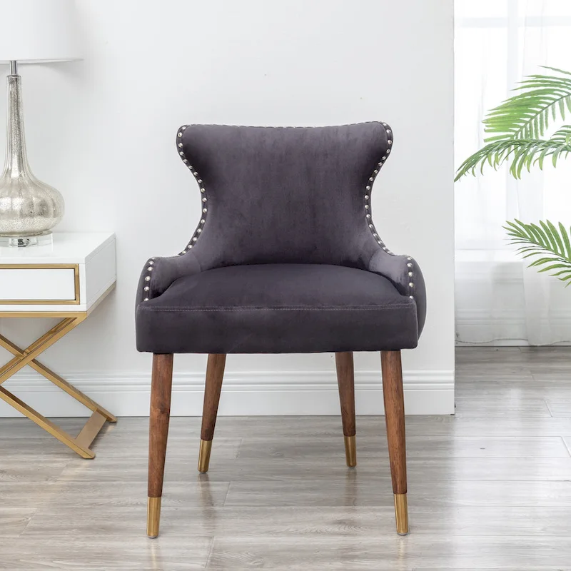 Roundhill Furniture Lindale Mid-century Modern Velvet Accent Chair