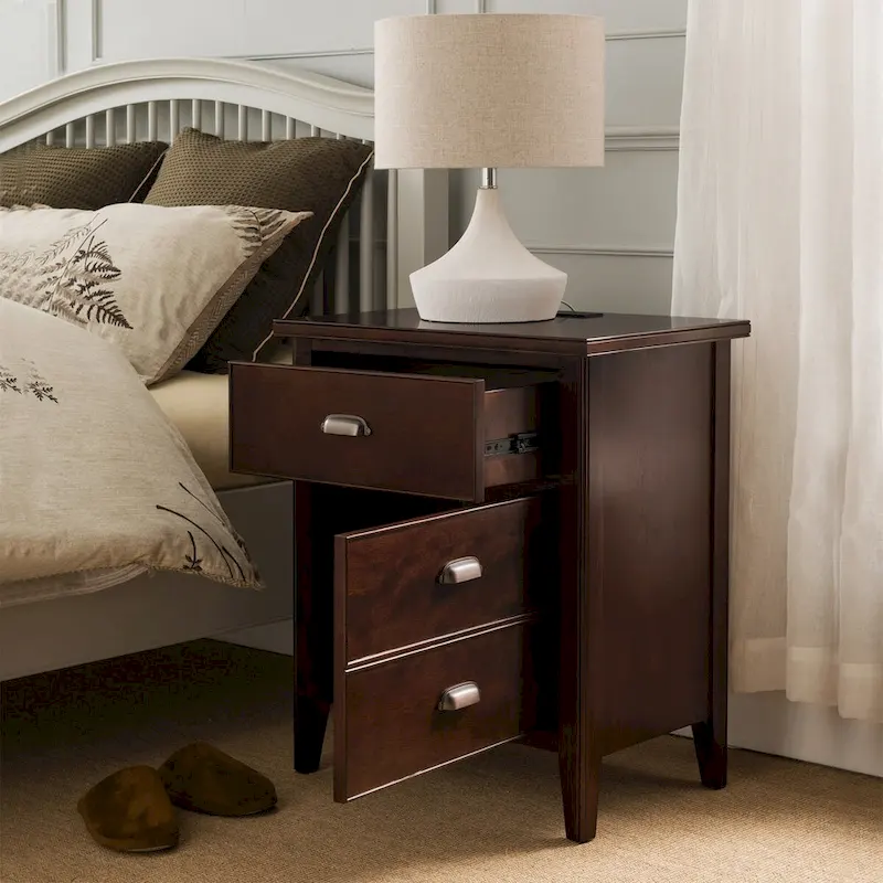 Laurent 3 Drawer Nightstand Set of 2