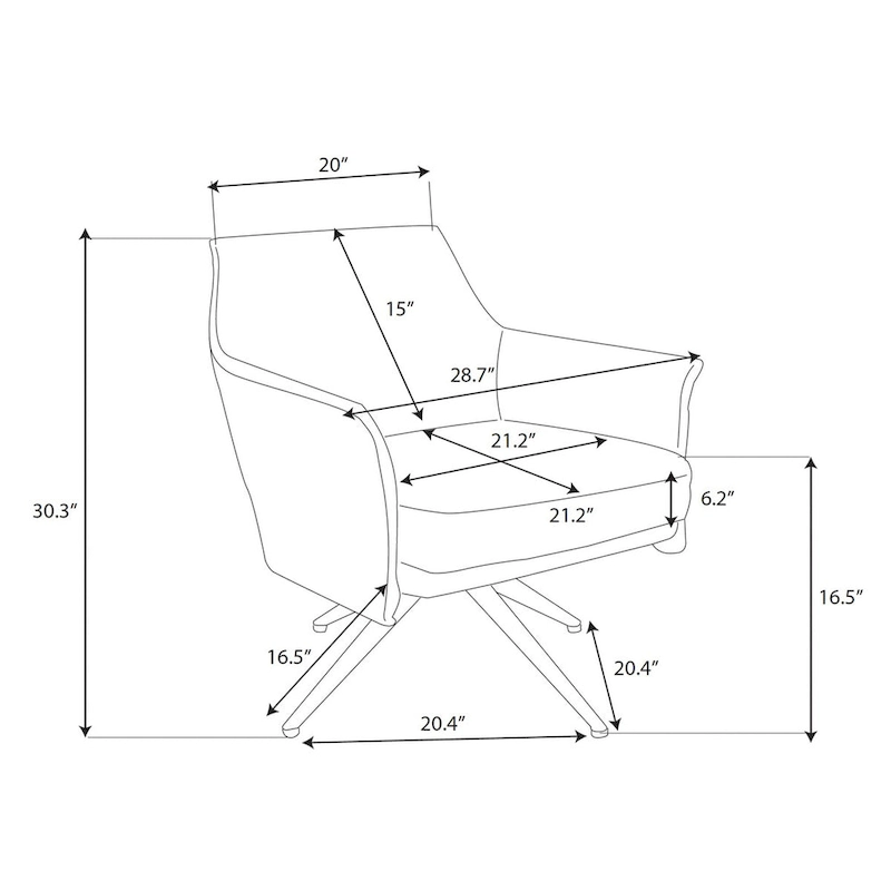 Aura Upholstered Swivel Chair by East at Main - 29.5x28.5x31