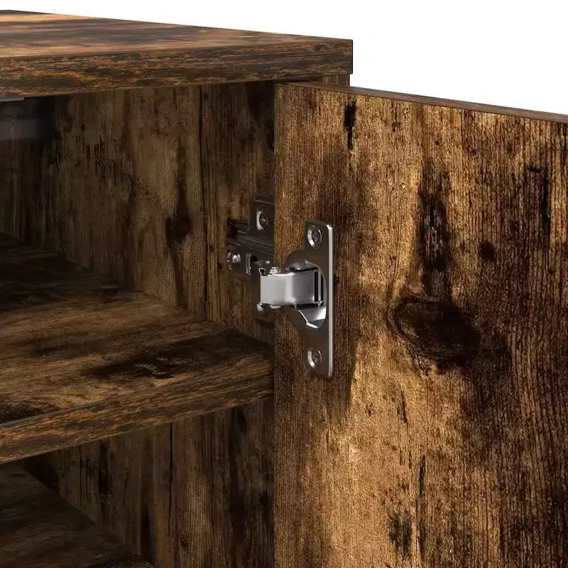vidaXL Shoe Cabinet Smoked Oak Engineered Wood Medium Shoe Cabinet