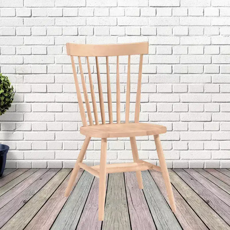 Copenhagen Chair Unfinished - International Concepts: Solid Wood, Parawood, Armless