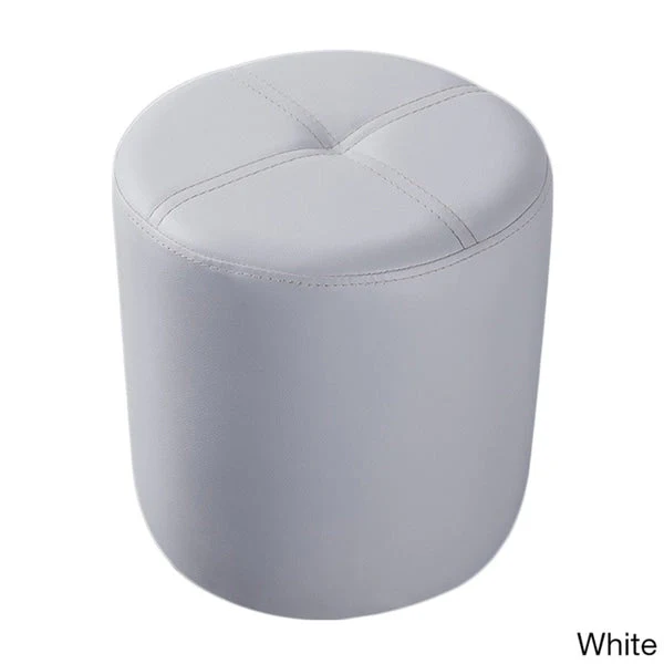 Round Upholstered Stool Ottoman