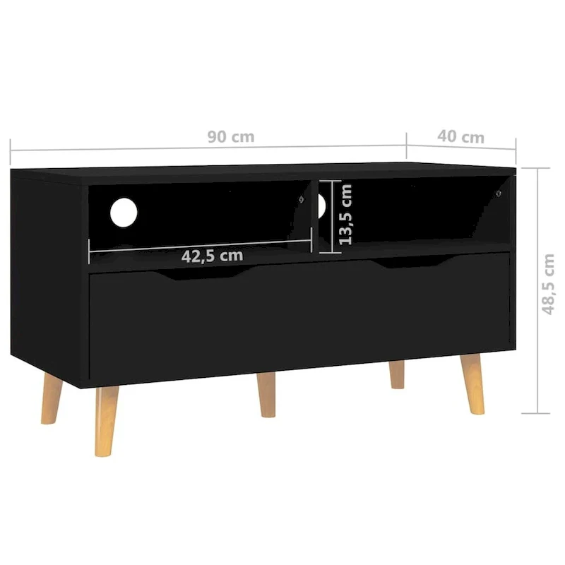 vidaXL TV Stand TV Console Sideboard TV Unit Home Media Unit Engineered Wood - 35.4  x 15.7  x 19.1