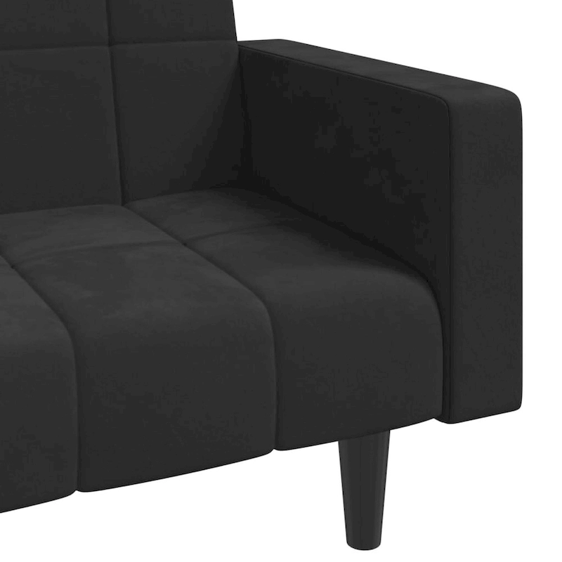 vidaXL 2-Seater Sofa Bed Upholstered Convertible Sleeper Sofa Couch Velvet - 86.6  x 33.3  x 27.2