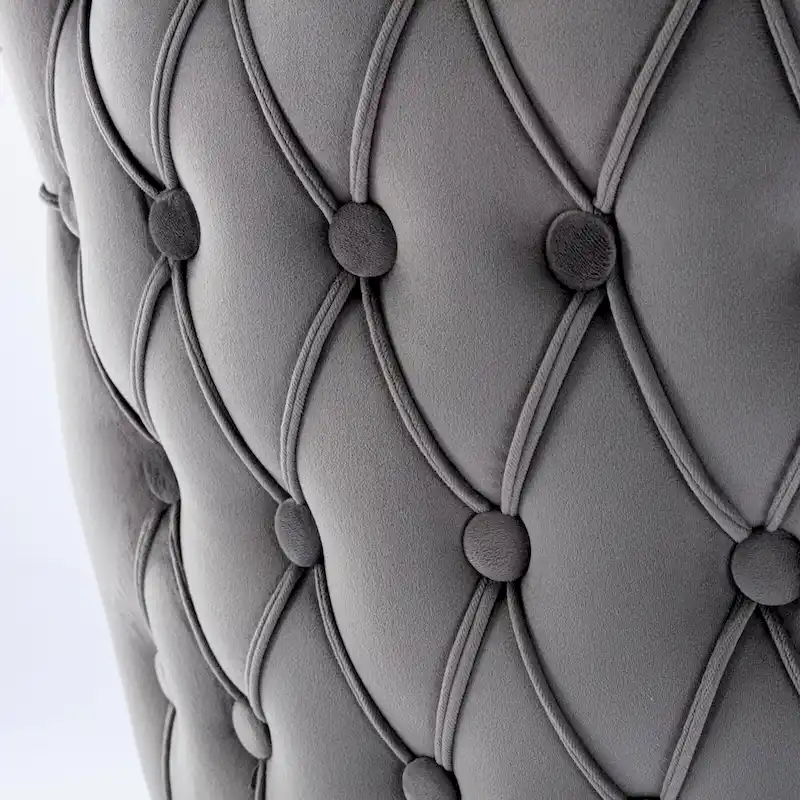 Wing-Back Dining Chair with Backstitching Nailhead Trim