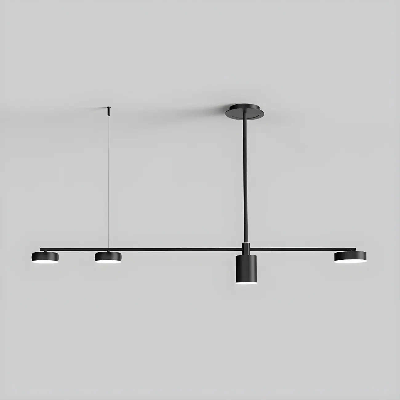 Modern Adjustable Black Linear Kitchen Island Light