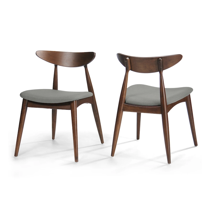 Barron Mid-Century Modern Dining Chairs (Set of 2) by Christopher Knight Home - 22.50 W x 19.75 L x 28.75 H