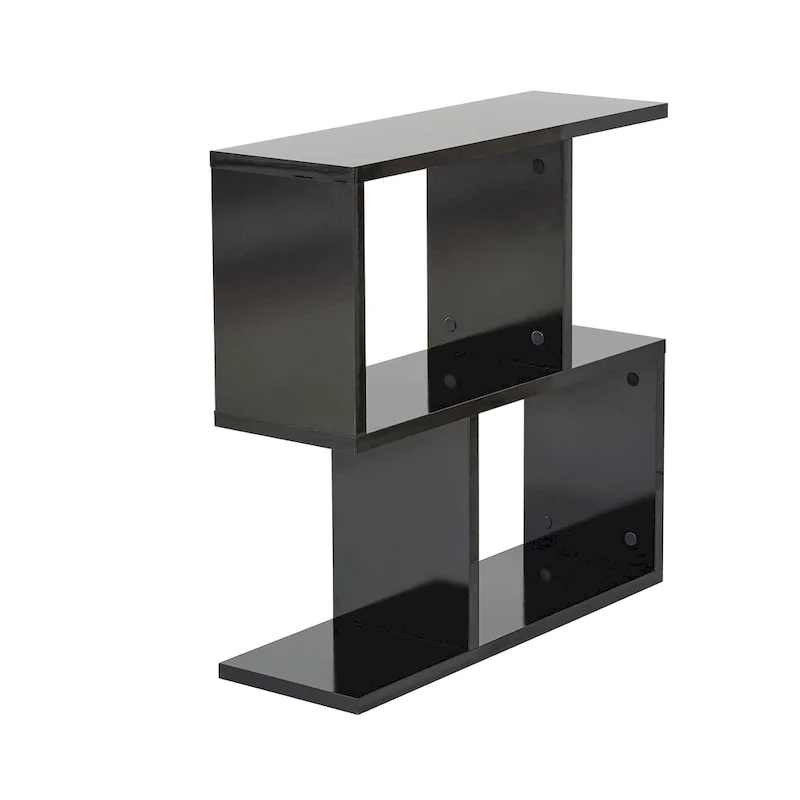 Lon Rectangle 4 Shelves End Table, 23 inch Skinny End Table