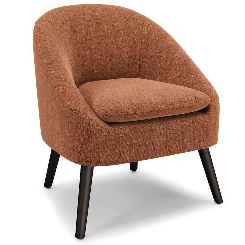 WYNDENHALL Bonita 27 inch Wide Irregular Mid Century Modern Accent Chair - 26.6 D x 26.8 W x 31.5 H