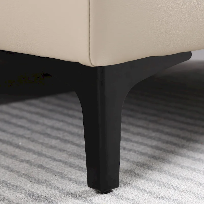 Reversible Chaise Sofa, Suede Fabric, Metal Legs, Spring Coils, Light Brown/Brown/Grey/Blue/Beige