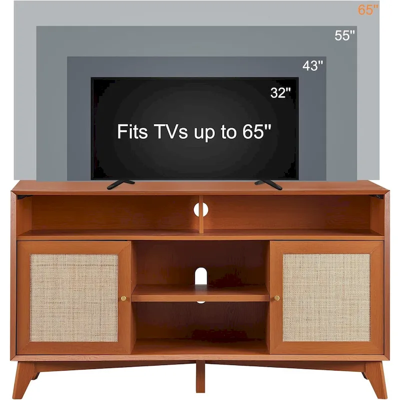 Mid Century Modern TV Stand, Highboy Entertainment Center, TV Console