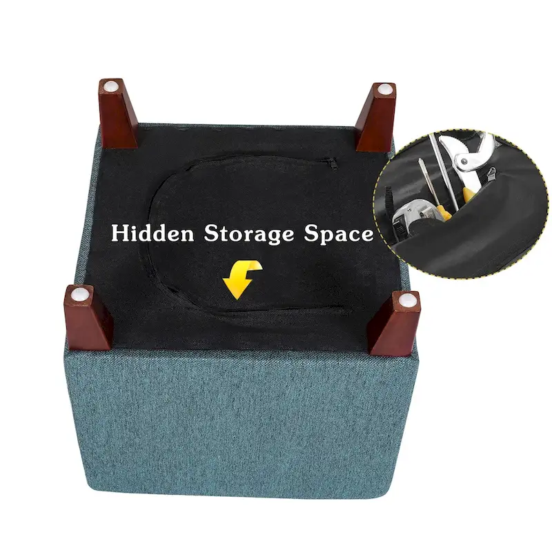 Adeco Simple British Style Passionate Cube Ottoman Footstool