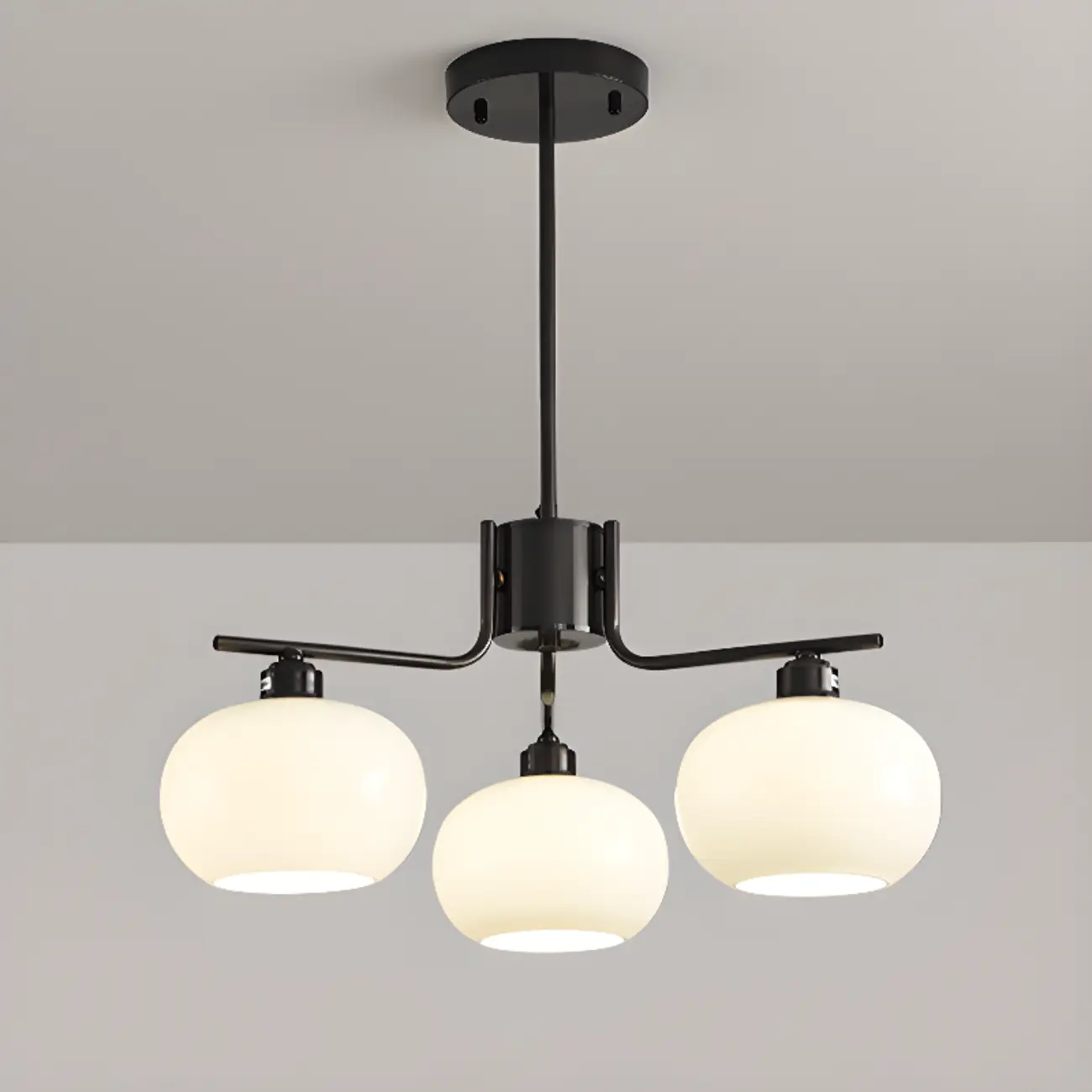 Modern Glass Globe Chandelier Adjustable Hanging Length