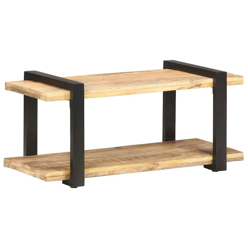 vidaXL TV Stand 35.4x15.7x15.7 Rough Mango Wood