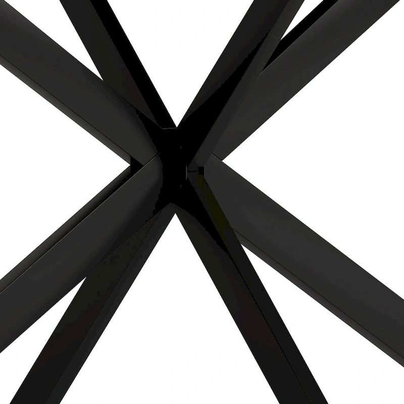 Retro Rectangular Dining Table with Carole Top and Black Embossed Center Plate