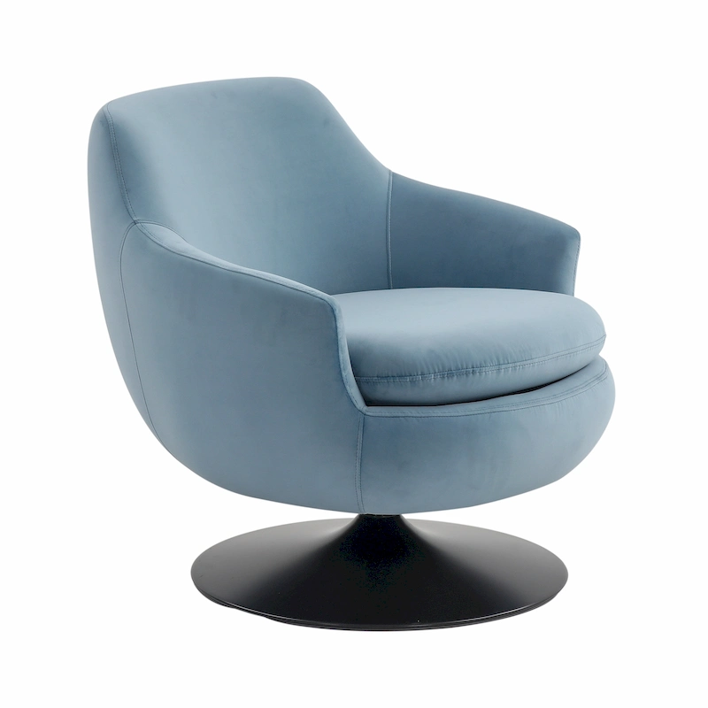 SAFAVIEH Couture Citine Velvet Swivel Accent Chair - 31.1 W x 32.3 L x 29.5 H - 31.1 W x 32.3 L x 29.5 H