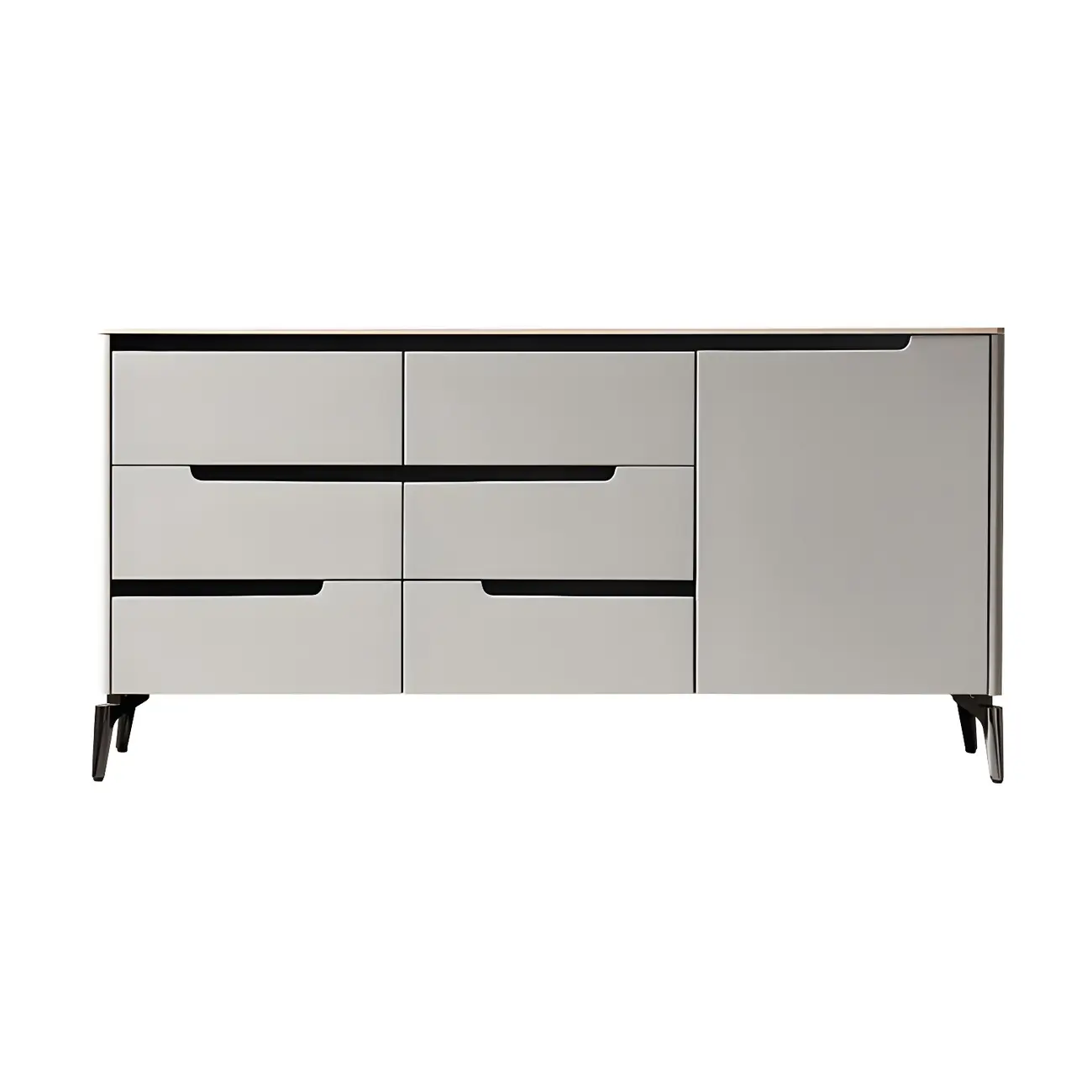 Modern Stone Countertop Sideboard with Cabinets