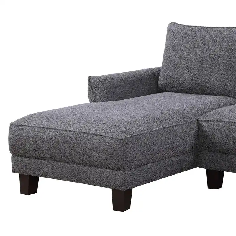 Belle Sherpa 96 Wide Sectional Sofa with Left-Facing Chaise