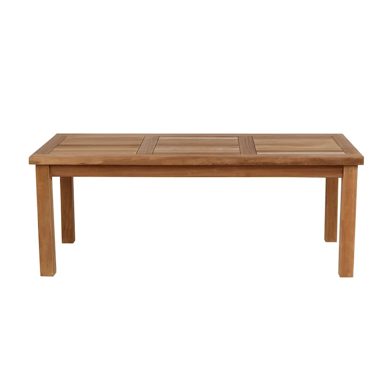 RRI Goods Teak Outdoor Coffee Table 24 X 48  Rectangular Table for Patio, Balcony, Lawn, Deck, Backyard, Terrace
