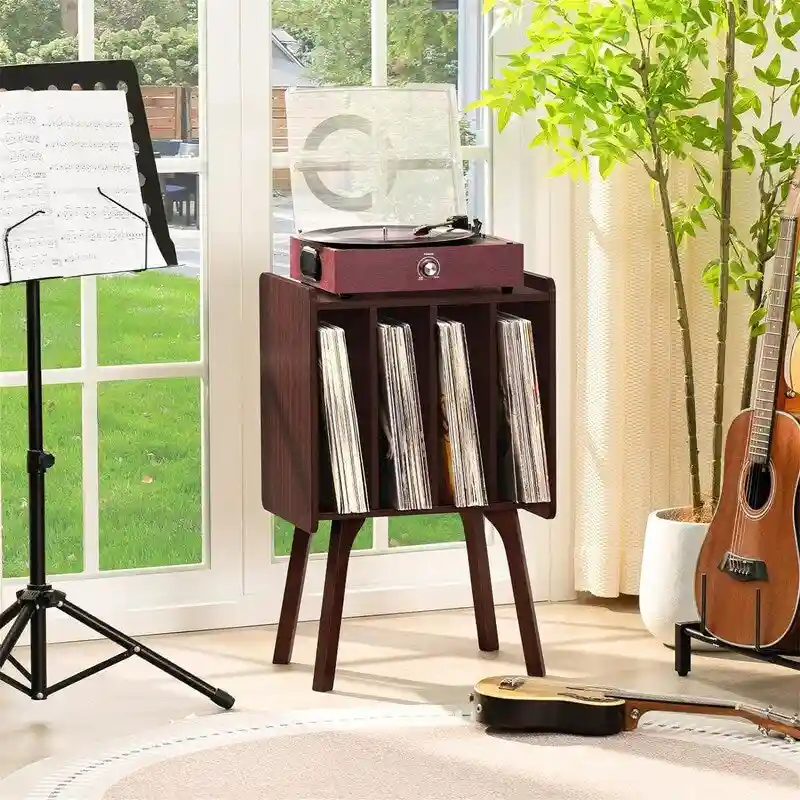 Small Record Player Stand Width 11.7 in - 16.5 x 11.7 x 26.1
