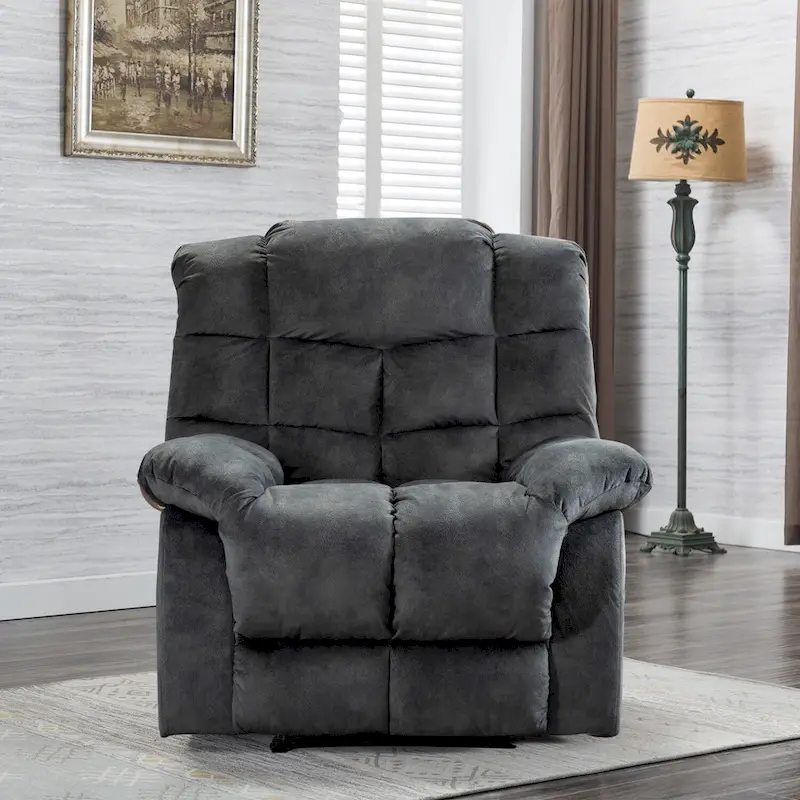 Manual Reclining Fabric Recliner and Single Sofa