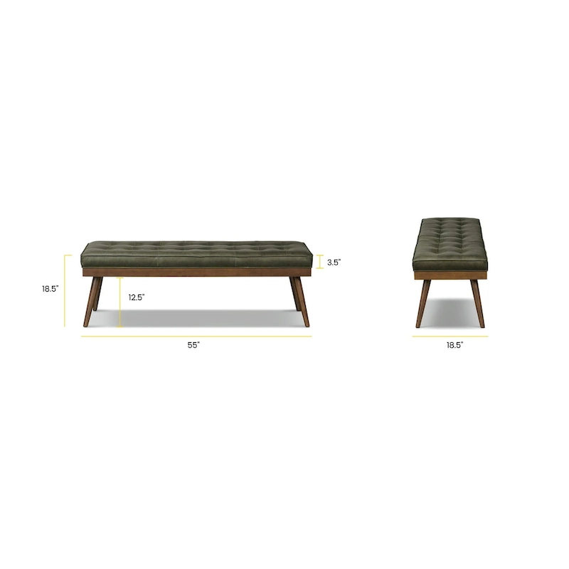 Poly & Bark Luca Bench - Full Grain Genuine Italian Leather