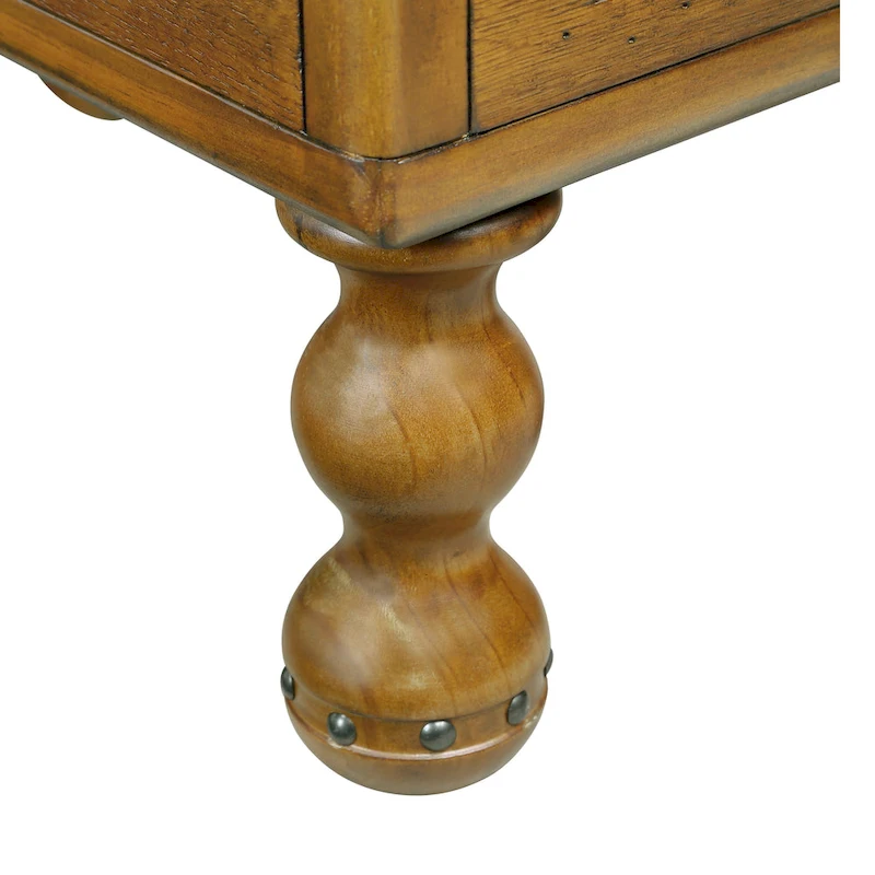 Solid Wood Rectangle End Table with Drawer