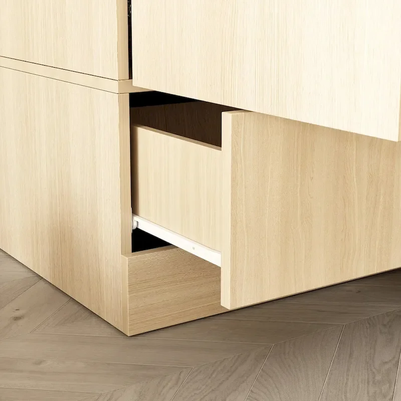 Wardrobe Closet Cabinet with Gold Handles and Optional Top Cabinet