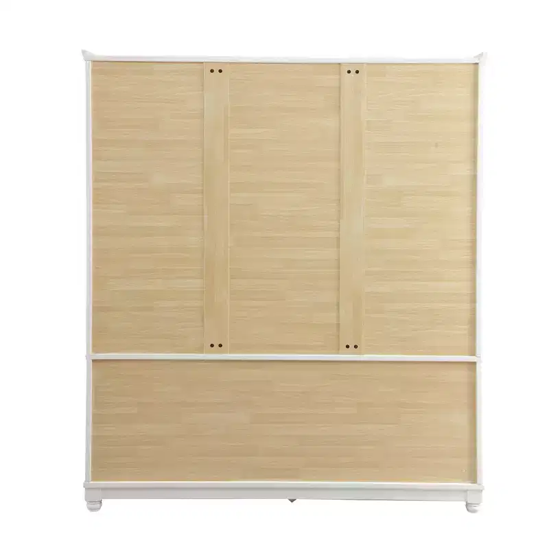 White 4-Door Wardrobe with 2 Drawers - Adult Use