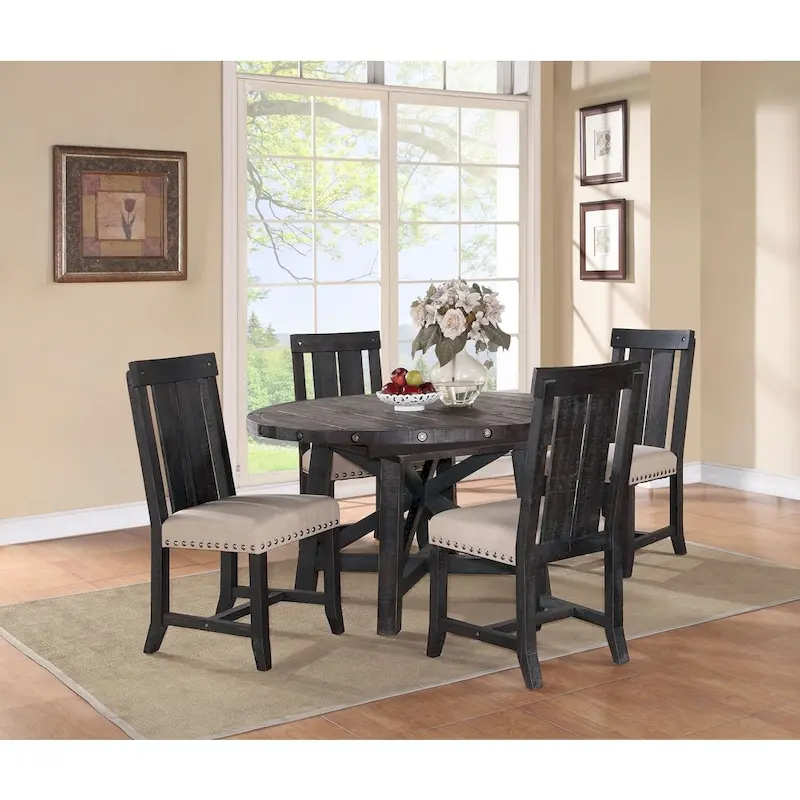 Solid Pine Round Extension Dining Table