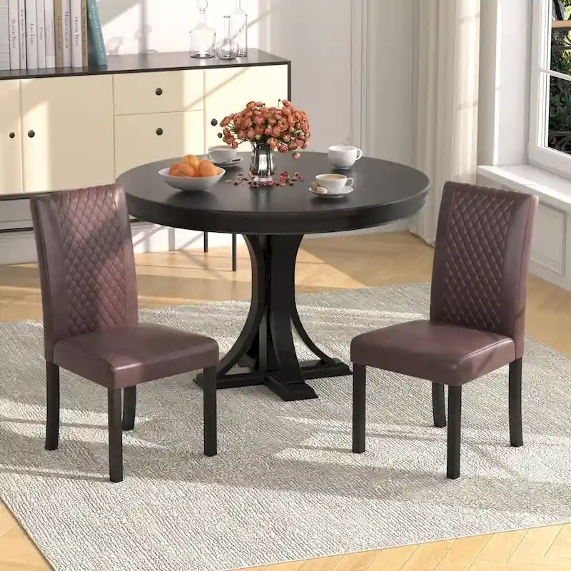 Upholstered Dining Chairs Set of 4 Parson Classic Upholstered Dining Chair,Modern 37 Parson Chairs