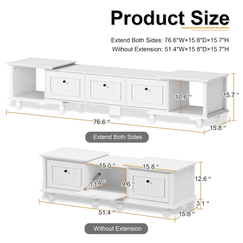 TV Stand TV Console Table Cabinet Entertainment Center