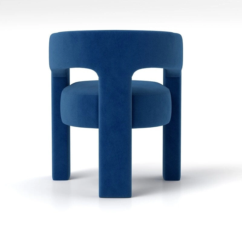 SEYNAR Modern Glam Velvet Upholstered Dining Chair, Open-Back Accent Chair Set of 6