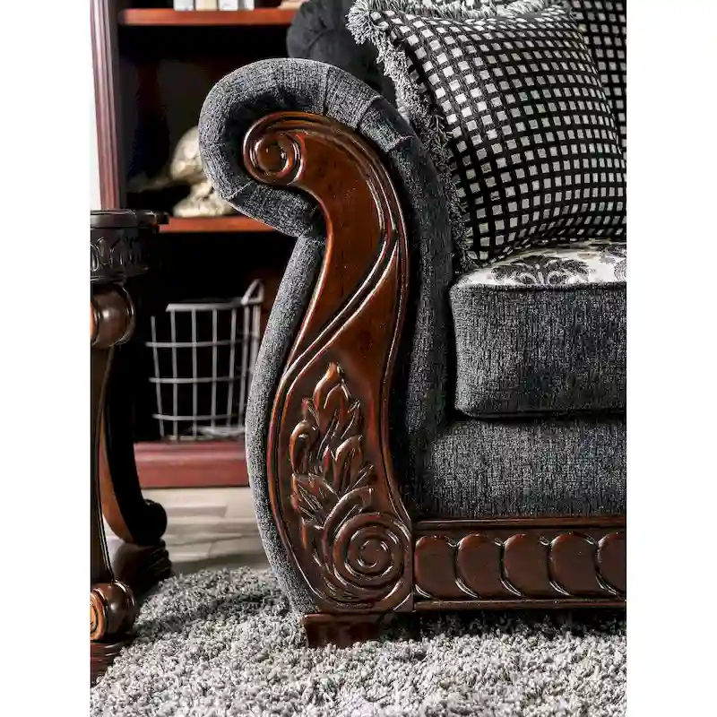 Mansuri Traditional Chenille Rolled Arms 2-Piece Sofa Set by Gracewood Hollow