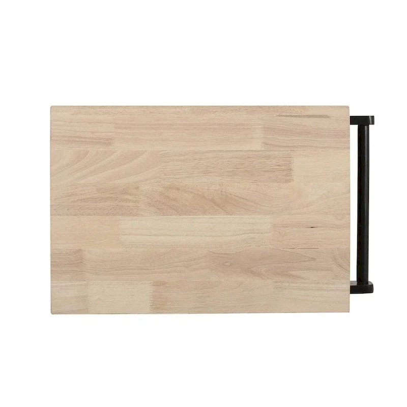 Compact Wooden Kitchen Cart with Wheels Shelves and Drawer