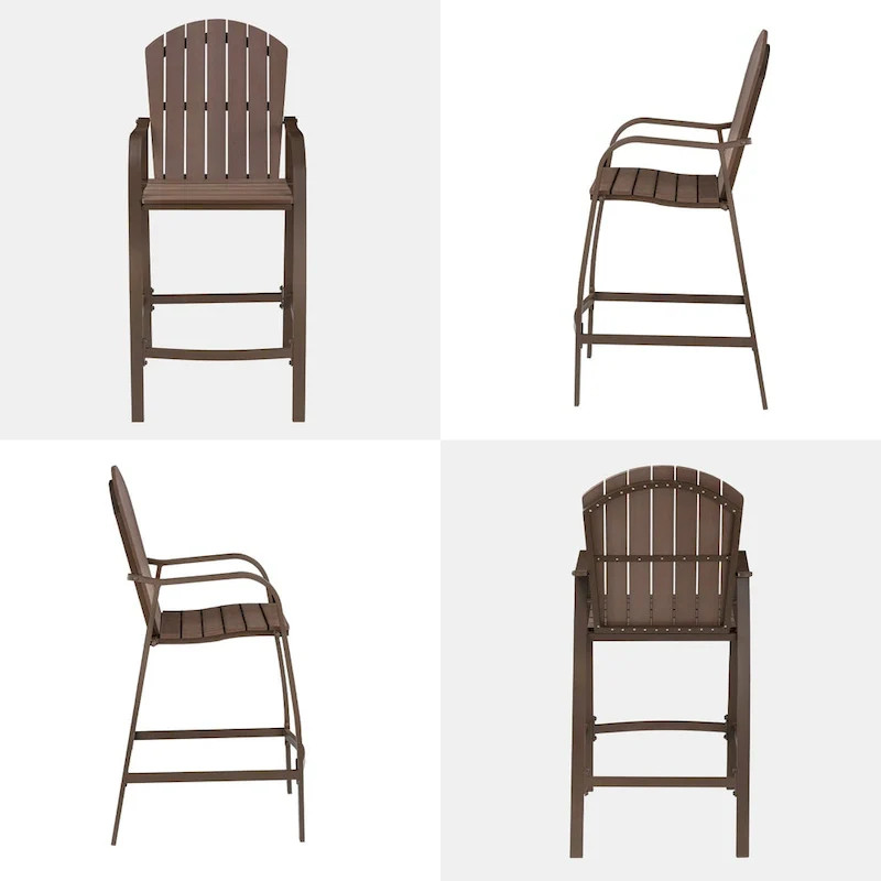 Pellebant 2PCS Patio Bar Stools - 25.19Dx21.96Wx48.22H