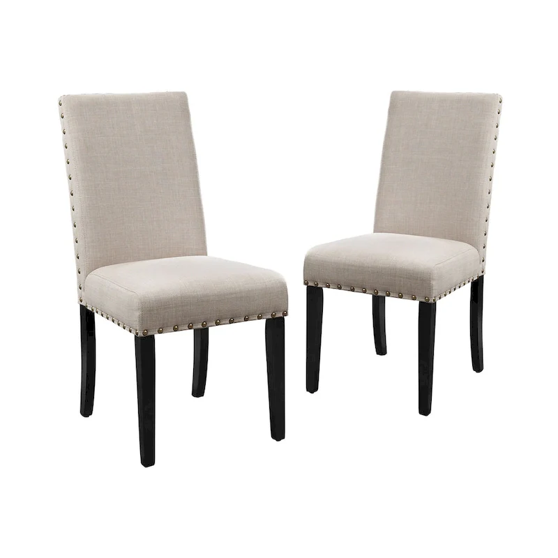 Modern Upholstered Dining Chair with Nail Head Trim
