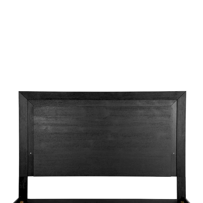 Furniture of America Alaric Modern Black Solid Wood 3-Piece Bed and 2 Nightstand Bedroom Set With LED Headboard