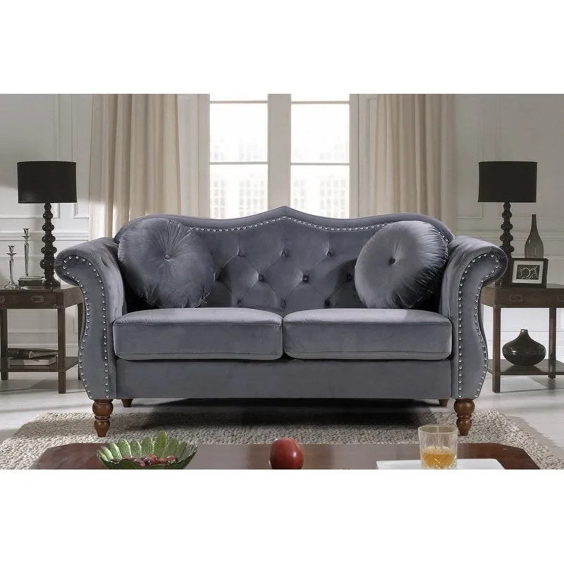 Classic Nailhead Chesterfield Loveseat