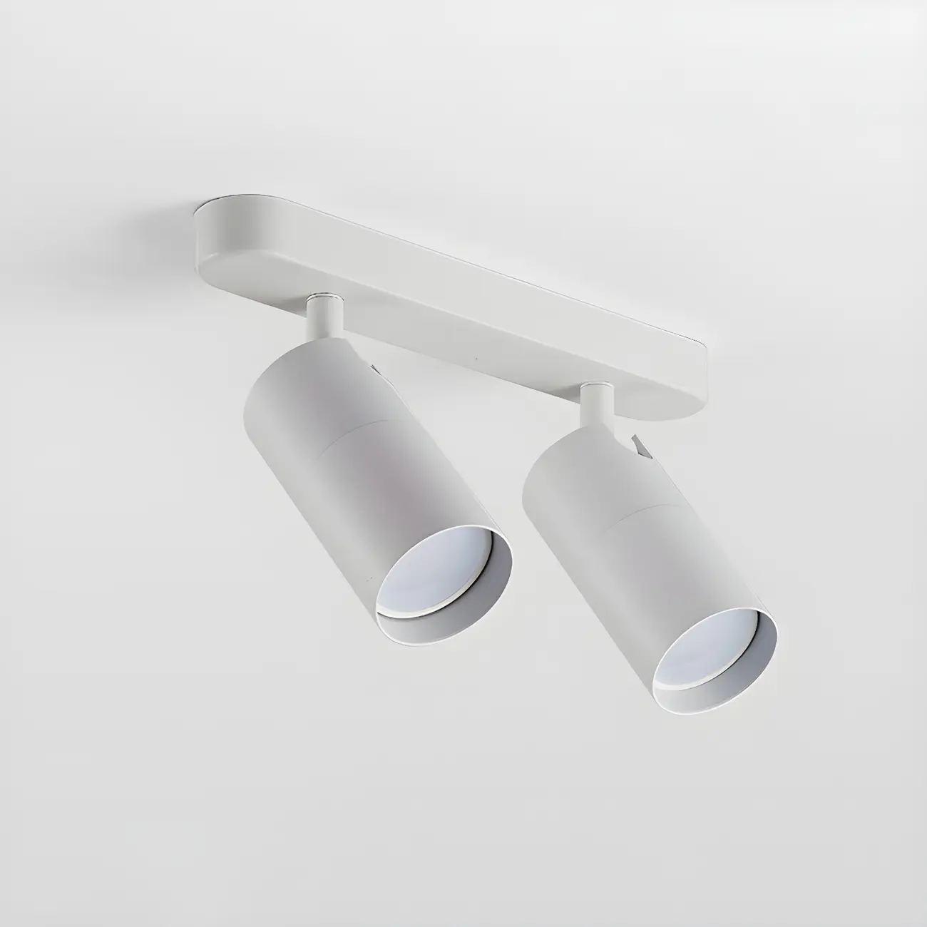 Mini Simple Cylinder Metal Semi Flush Mount Track Light