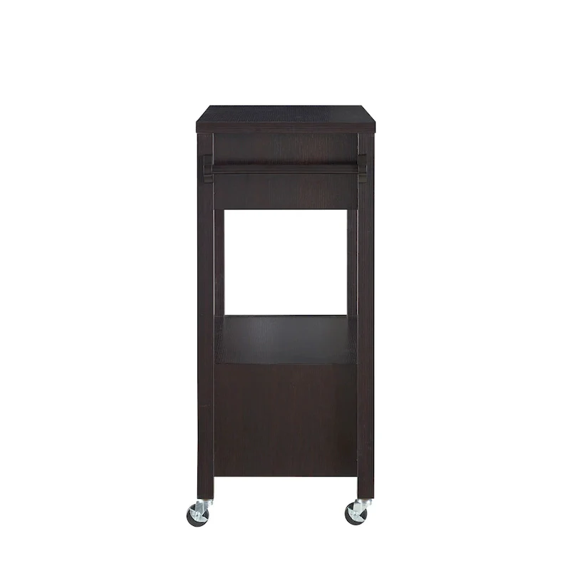 Newsom Modern 2-Drawer Caster Serving Cart with Towel Bar by Furniture of America