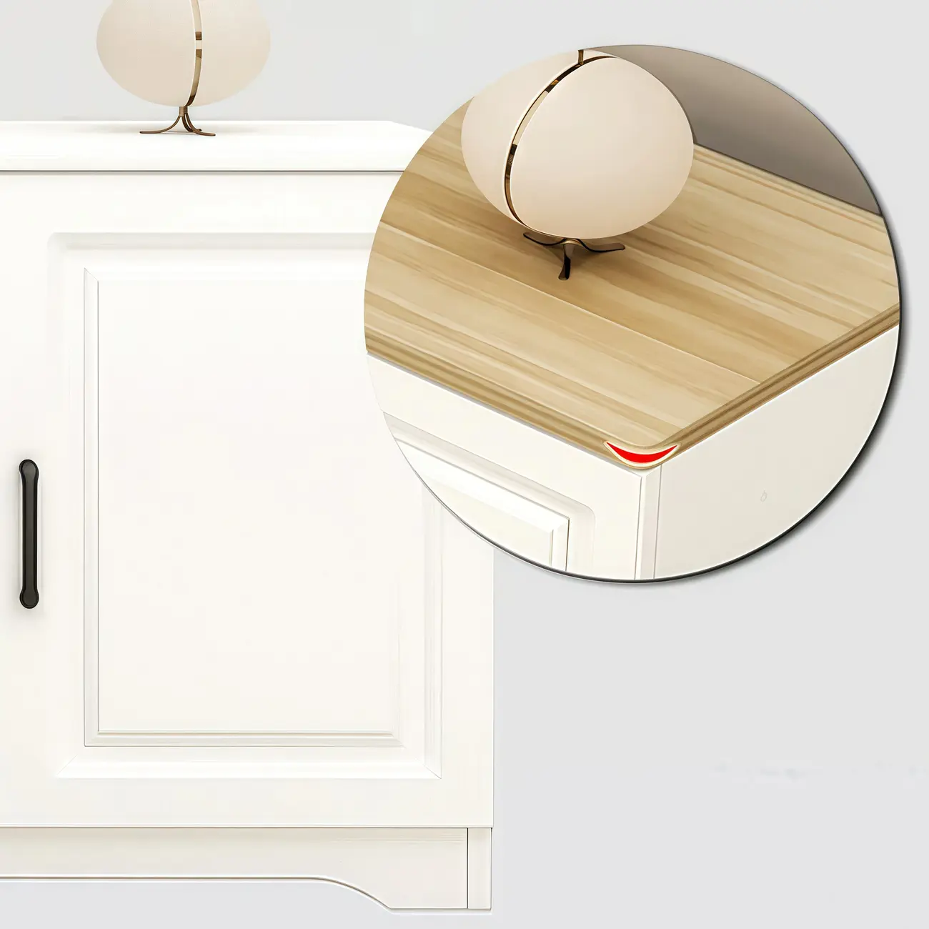 Modern Rectangular White 3-Drawer Wooden TV Stand