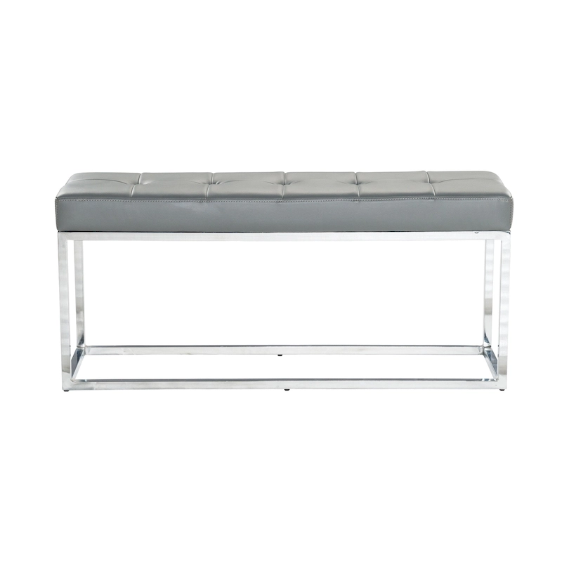 Reign Tufted PU Metal Bench
