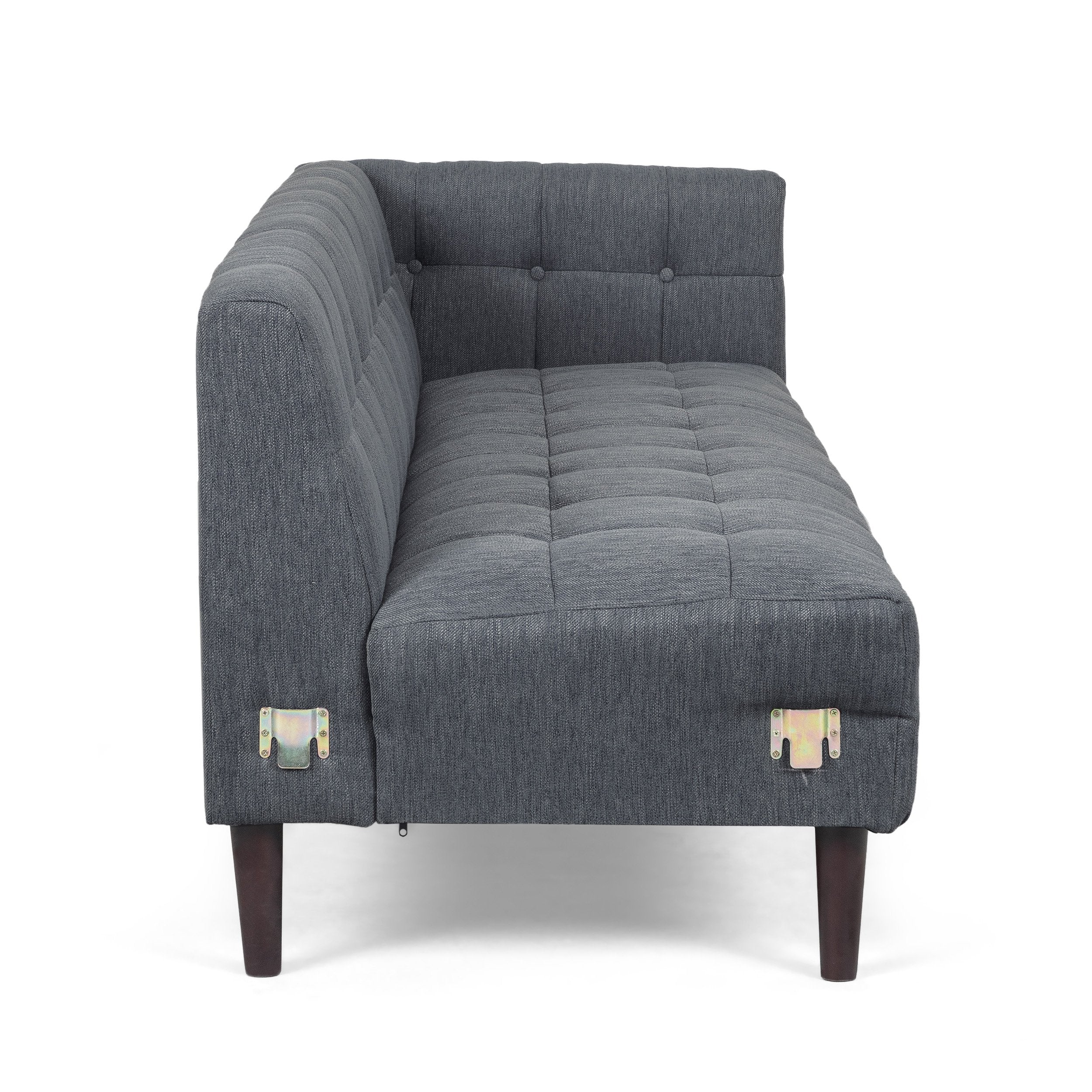 Mid-Century Modern Fabric Tufted Sectional Sofa Set - NH583413