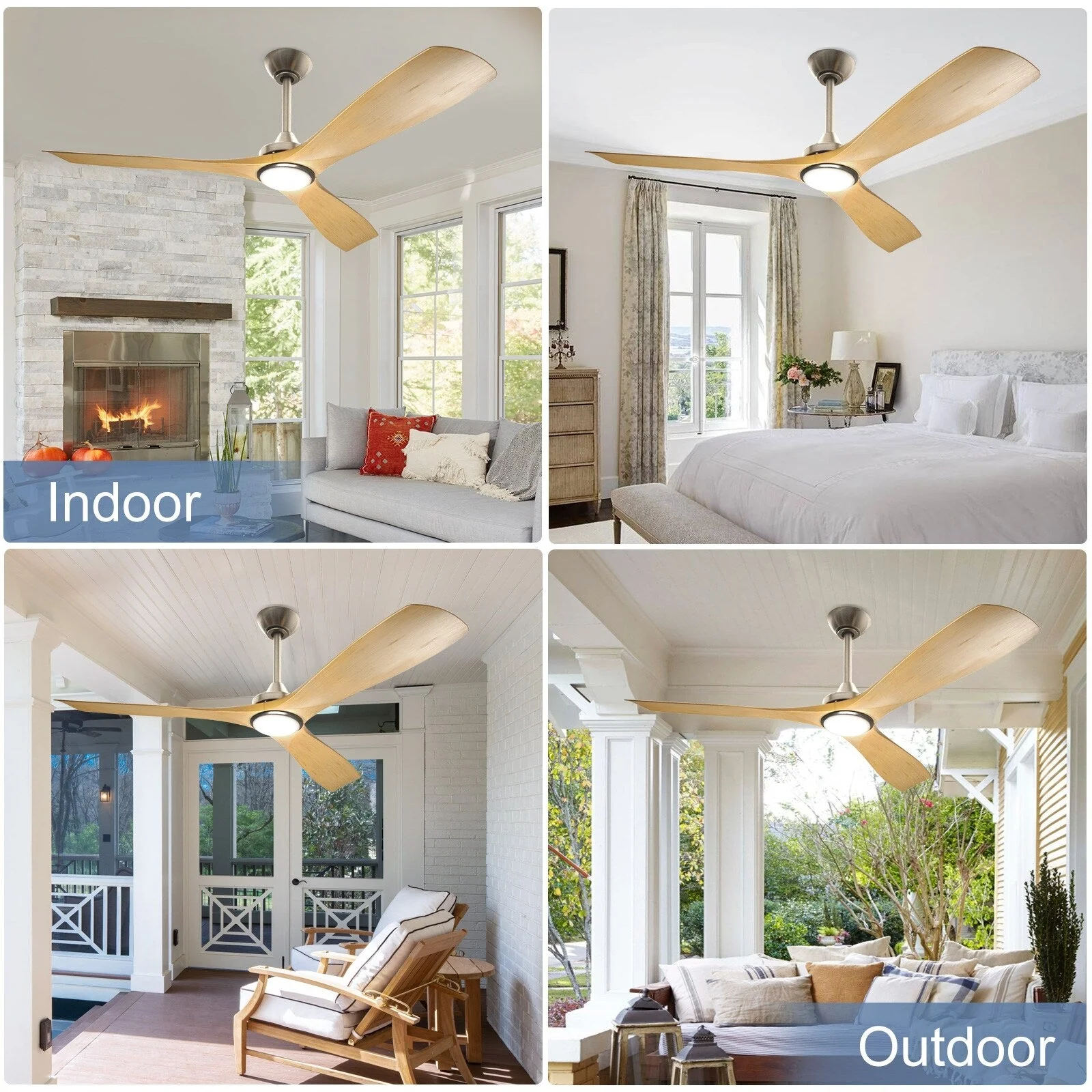 Remote Ceiling Fan with Lights Flush Mount