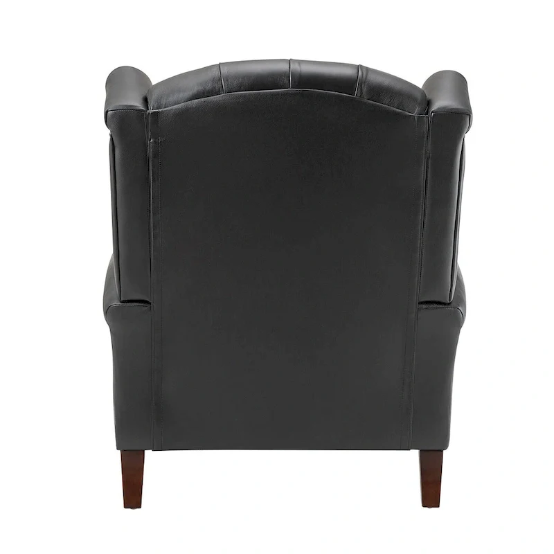 Alex Classic Leather Armchair with Nailhead Trim by HULALA HOME