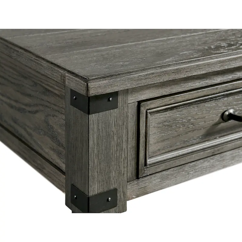 Foundry Brushed Pewter Chairside Table